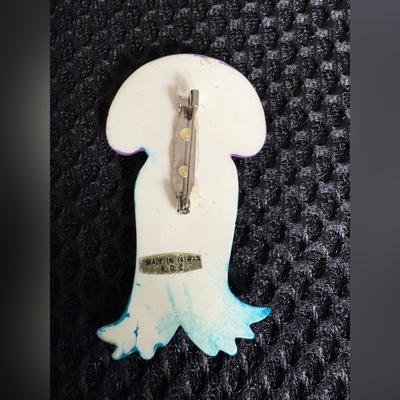 Vintage Purple & Blue Jellyfish Brooch Pin Unisex - Picture 2 of 5